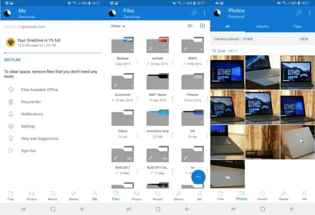 Microsoft test nieuw design voor OneDrive op Android