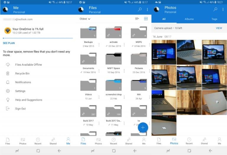 Microsoft test nieuw design voor OneDrive op Android