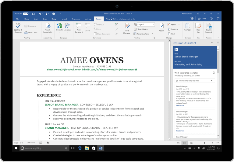 Microsoft en LinkedIn brengen intelligente CV-maker naar Word