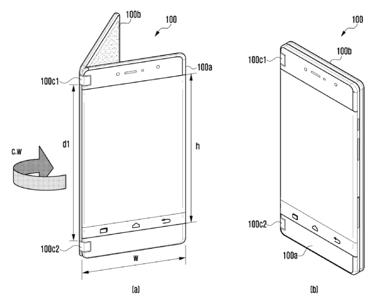 Nieuw Samsung-patent toont ander soort opvouwbare smartphone