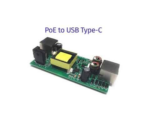 PoE Texas combineert usb type-C met PD en PoE