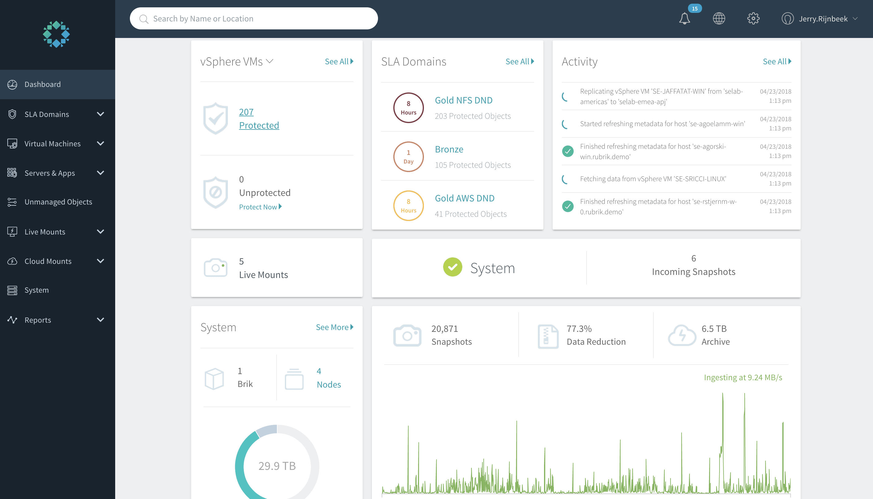 Rubrik_homescreen