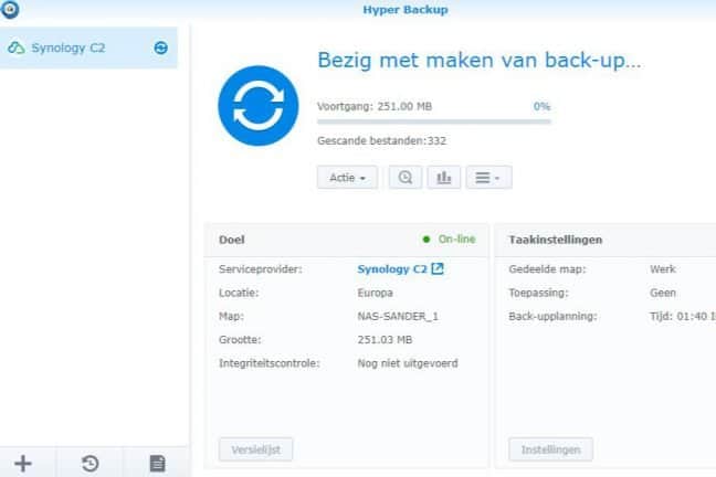 Synology C2 Backup: back-up je NAS in de Synology-cloud