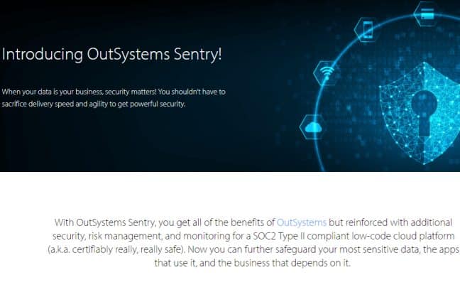 OutSystems komt met beveiligingsservice Sentry