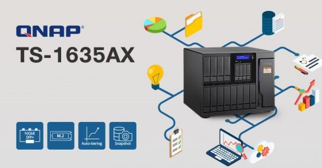 QNAP maakt TS-1635AX NAS met 16 sleuven beschikbaar