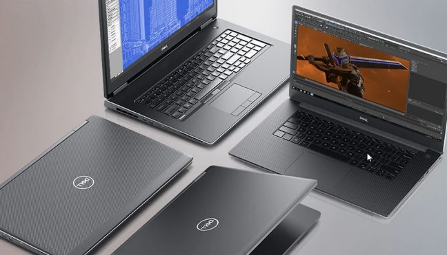 Dell rolt spierballen met 8 TB NVMe six-core mobiele workstations