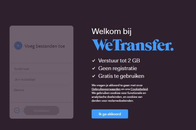 WeTransfer verstuurde bestanden naar verkeerde ontvangers