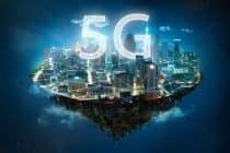 Een stad met het woord 5g erop.
