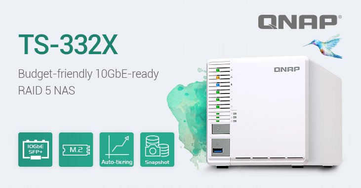 QNAP maakt quad-core NAS TS-332X met 3 sleuven beschikbaar