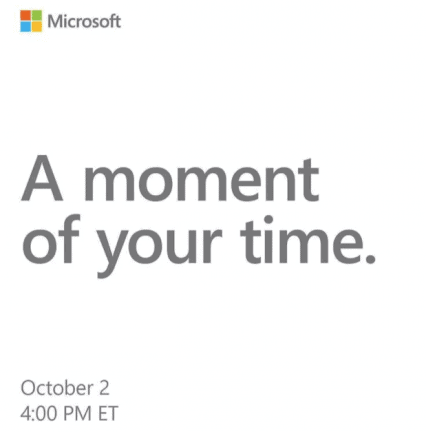 Microsoft event 2 oktober 2018