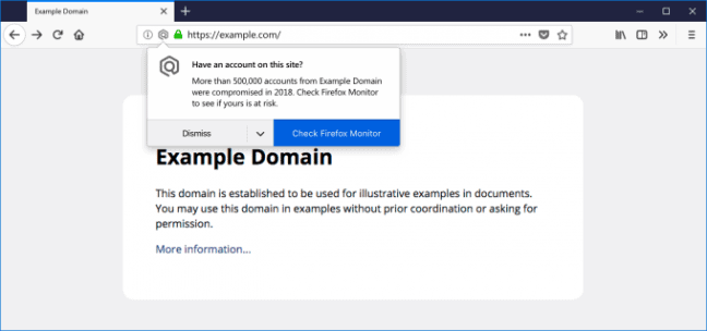 Firefox veiligheidsmelding
