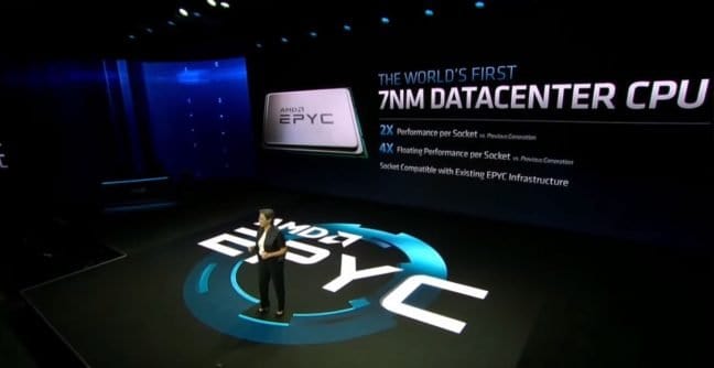 AMD daagt Intel uit met 7 nm Epyc-demonstratie