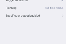 Een screenshot van de Foscam bewegingsdetectie-app op een iPhone.