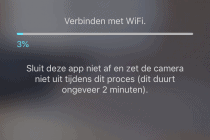 Een screenshot van de Foscam wifi camera-app op een iPhone.