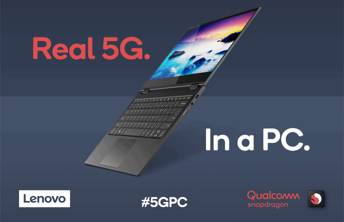 Qualcomm en Lenovo onthullen eerste 5G PC met Snapdragon-chip