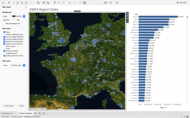 Nieuwe versie van Tableau focust zich op locatiegegevens