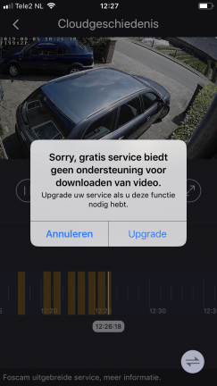 Een Foscam-screenshot van een auto.