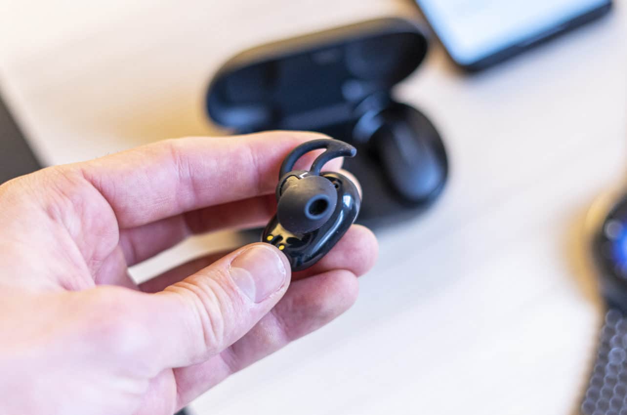 Bose QC Earbuds in hand