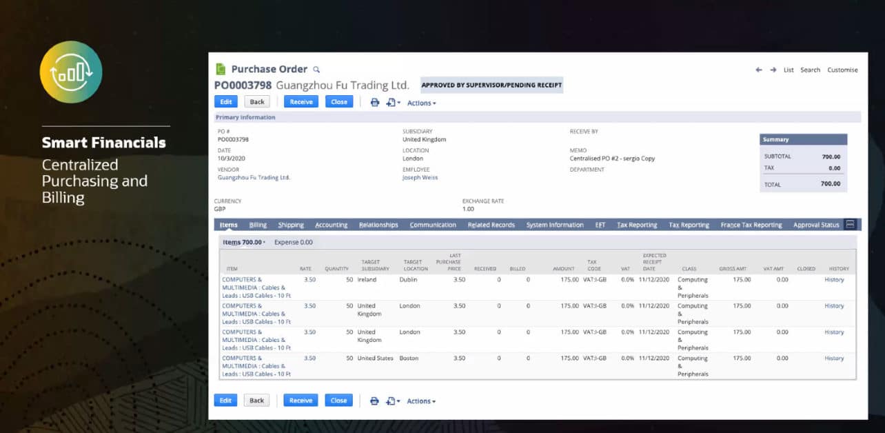 NetSuite Smart Financials