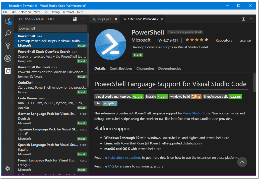 Visual powershell. Обновление Visual Studio. Как обновить Visual Studio code. Visual Studio POWERSHELL gui. POWERSHELL code.