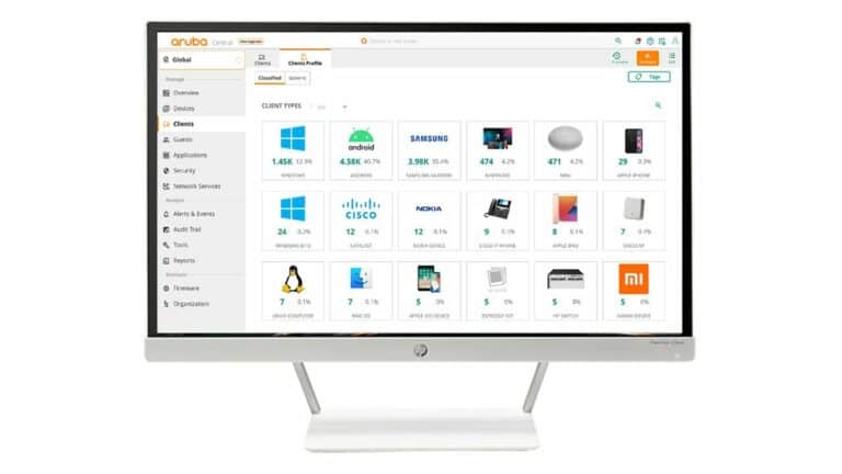 Aruba Client Insights herkent en configureert endpoints automatisch