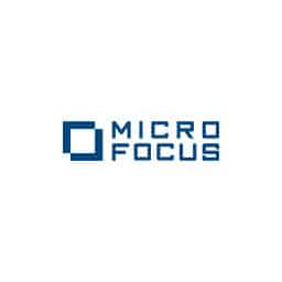 Micro focus-logo op een witte achtergrond.