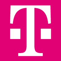 Het t-mobile-logo op een roze achtergrond.