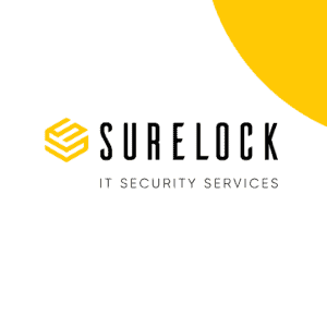 Surelock it-logo voor beveiligingsdiensten.