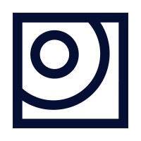 Een logo met een cirkel in het midden.
