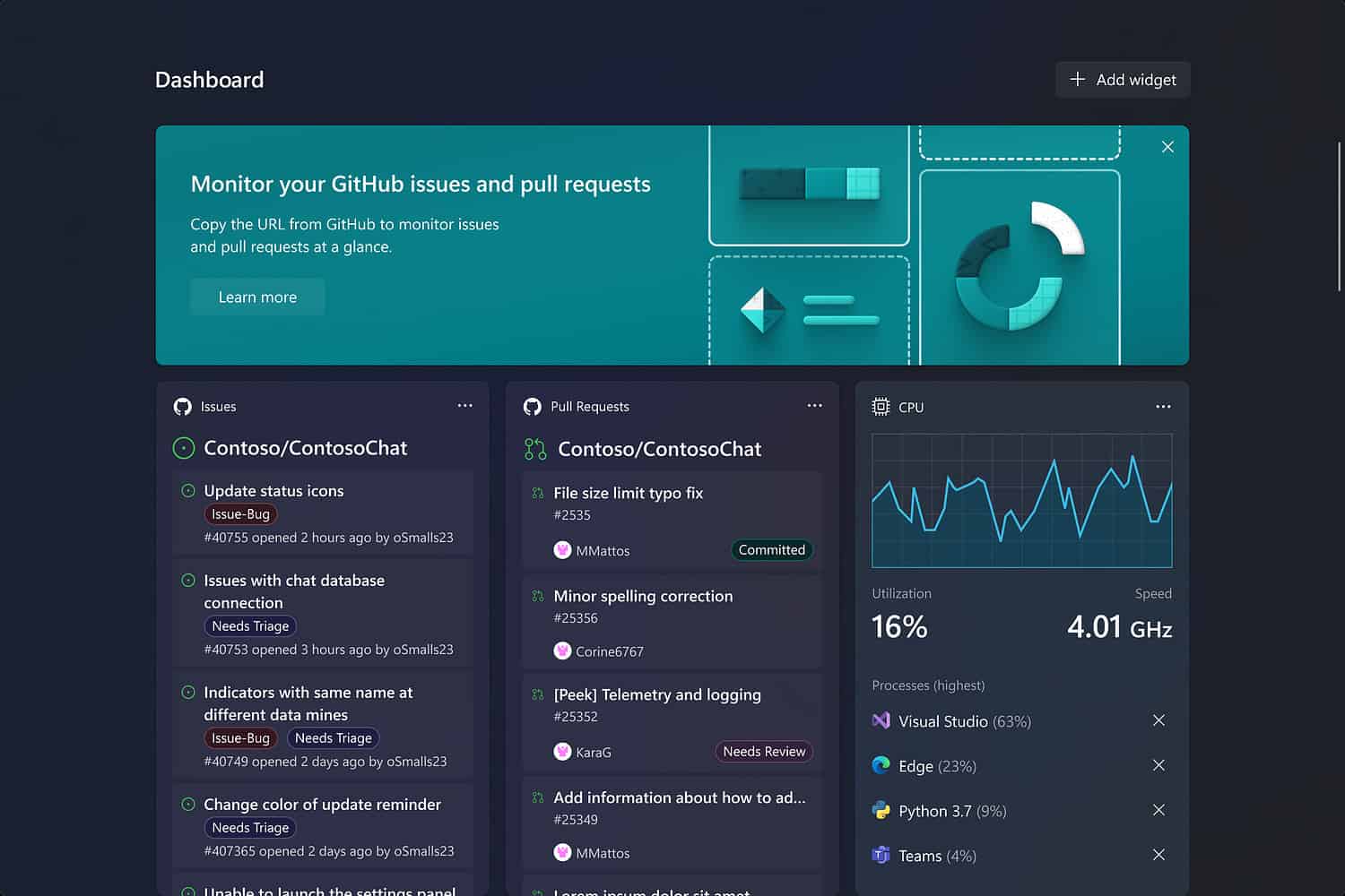 Windows-Dev-Blog_Dev-Home-Dashboard
