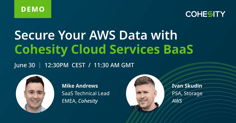 Beveilig AWS-data met Cohesity Cloud Services BaaS