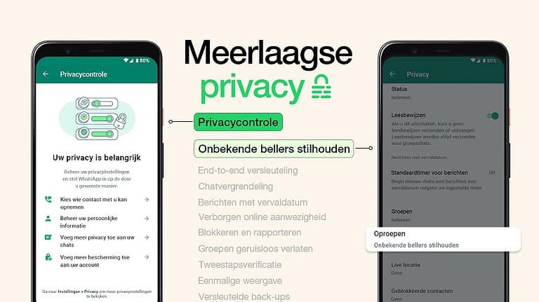 WhatsApp gaat spamoproepen stilzetten en geeft meer privacy-controle