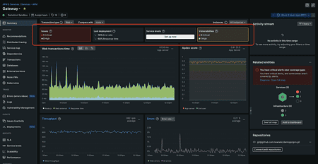 Met New Relic APM 360 is applicatietelemetrie overzichtelijk te monitoren