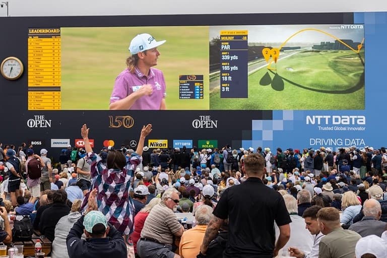 Digital twin toont golfstatistieken tijdens The Open