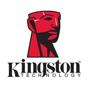 Kingston technologie-logo op een witte achtergrond.