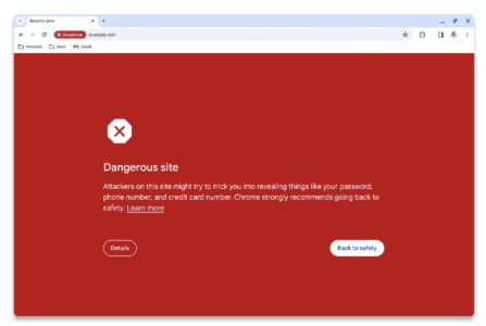 Chrome in staat 25 procent meer phishing-pogingen te blokkeren