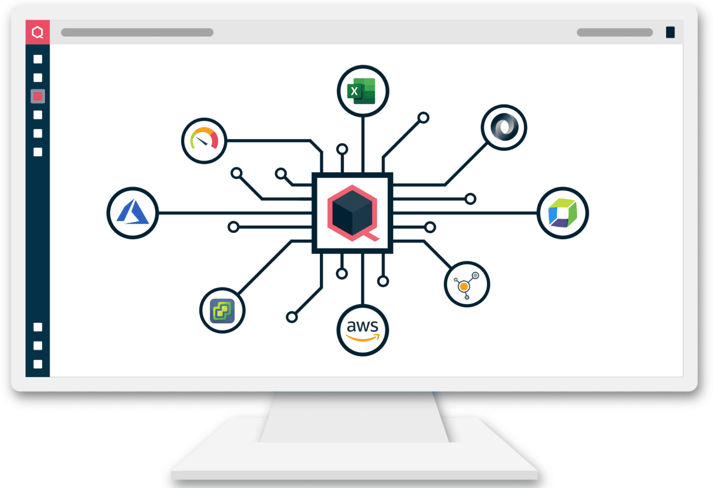 Een afbeelding van een computerscherm met een schakelschema.