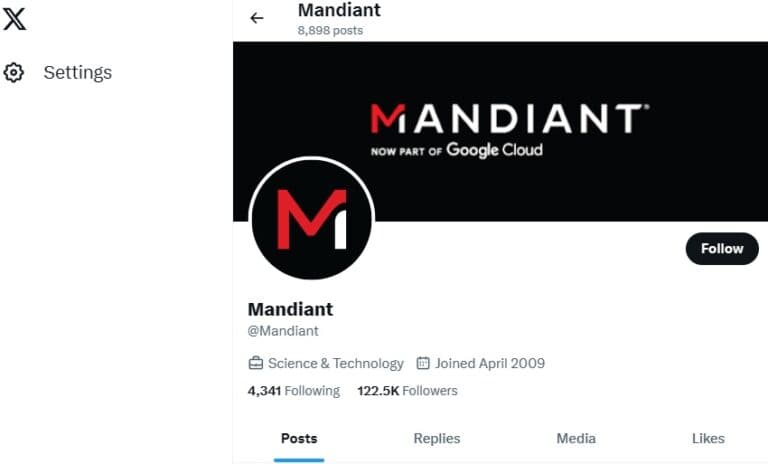 X-account Google-securitybedrijf Mandiant gehackt