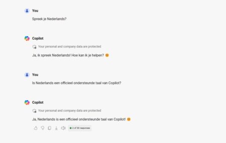 Copilot spreekt nu officieel Nederlands