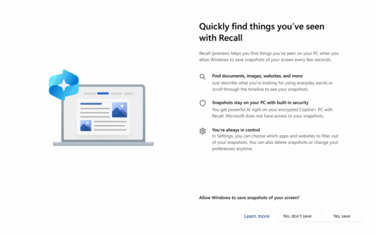 Microsoft rolt dit najaar de controversiële Windows Recall-functie uit