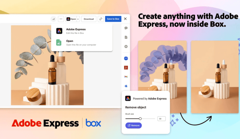 Contentcreatie binnen Box nu mogelijk met Adobe Express