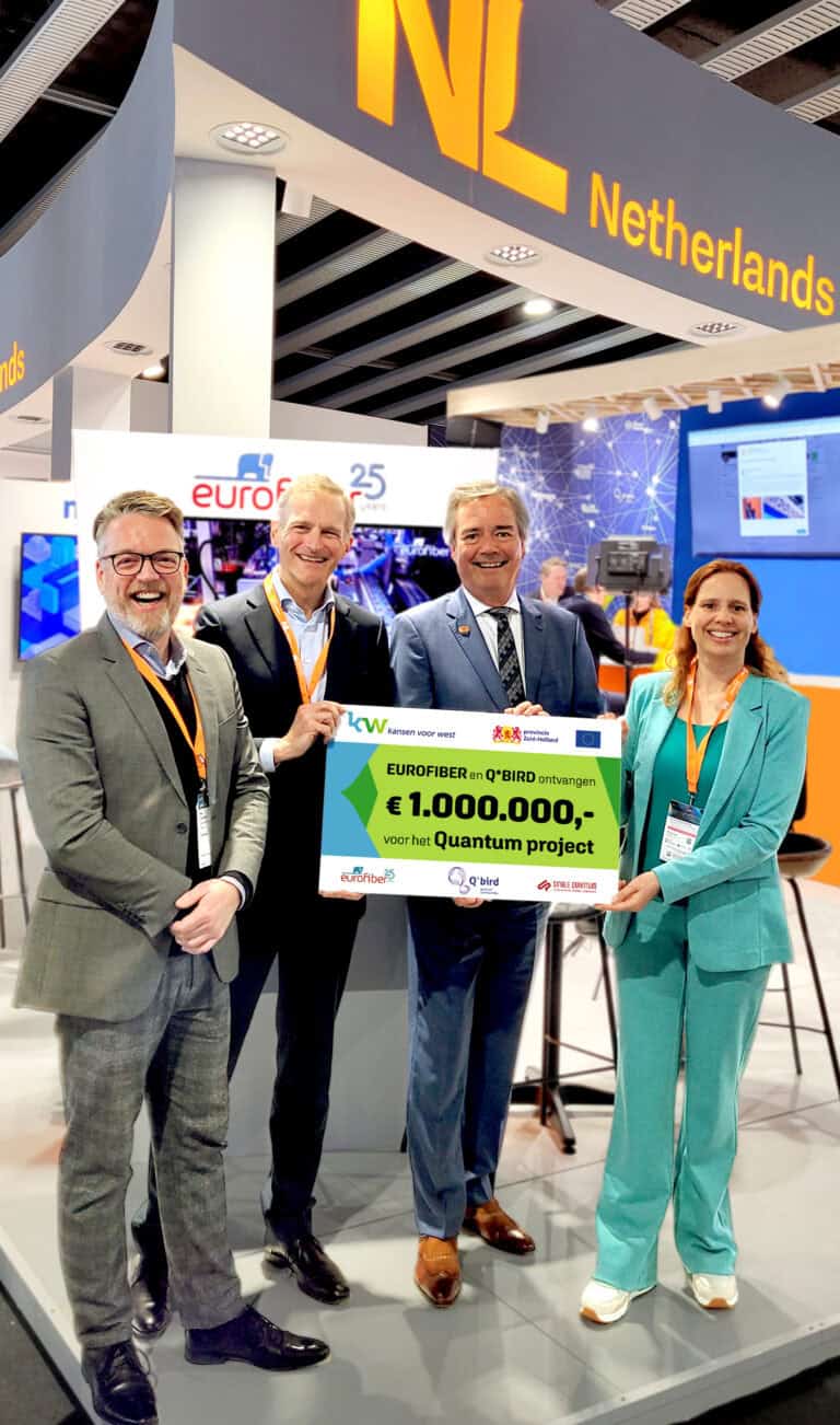 Eurofiber en Q*Bird ontvangen miljoen euro voor QKD-project in Randstad
