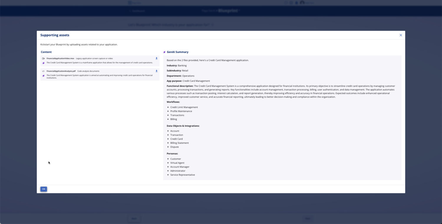 Op het computerscherm wordt een software-interface weergegeven met links een sectie met de titel 'Ondersteunende activa' en rechts een gedetailleerde beschrijving van de activa.